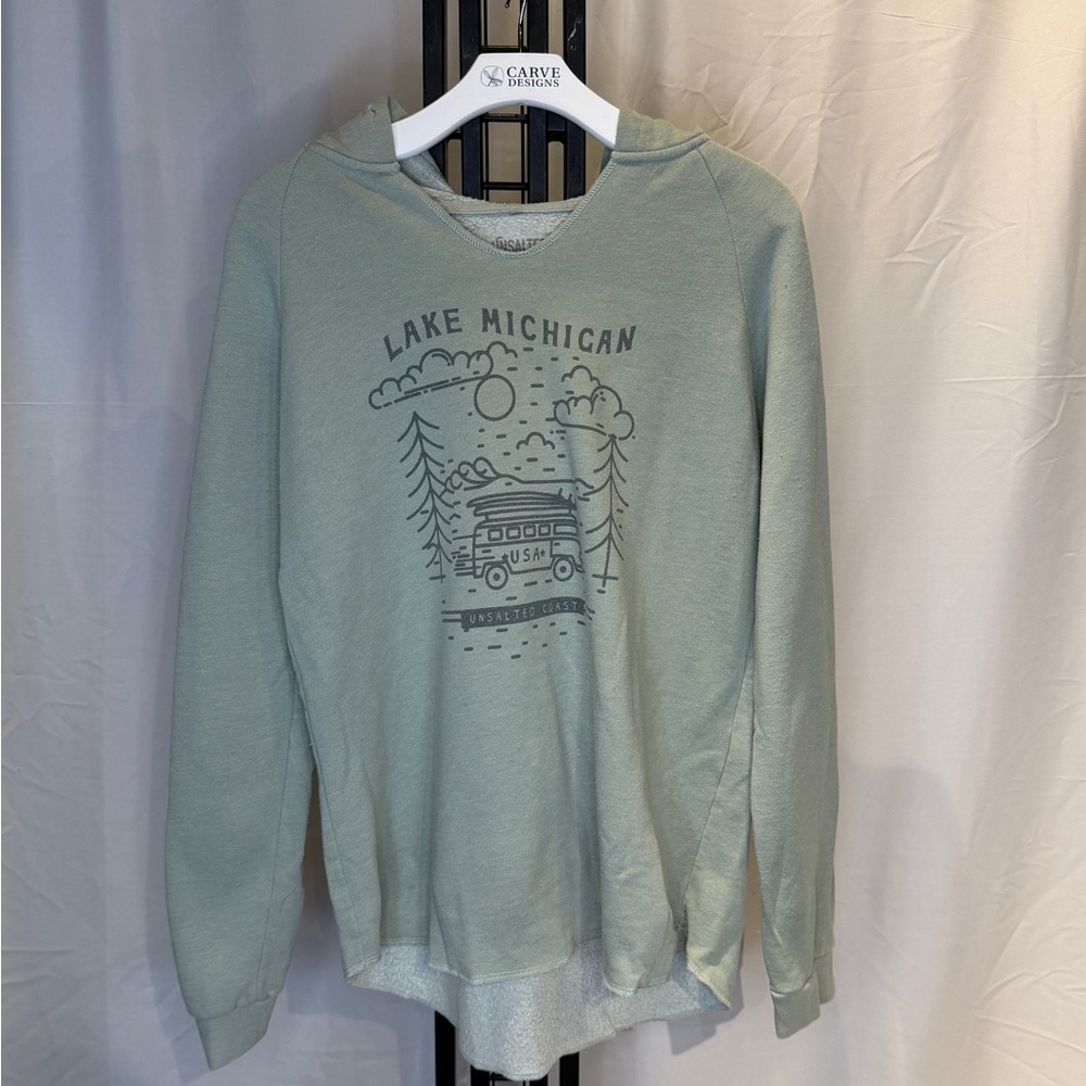 Lake Michigan‎ Graphic Sweatshirt - Light Green
